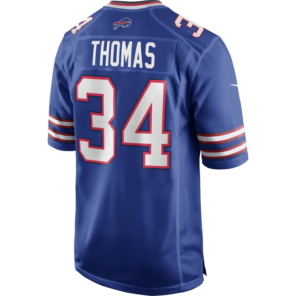 B.Bills #34 Thurman Thomas Royal Jermy Game Retired Player Jersey