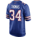 B.Bills #34 Thurman Thomas Royal Jermy Game Retired Player Jersey