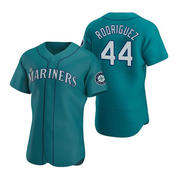 Seattle Mariners #44 Julio Rodr¨ªguez Aqua Jermy Flex Base Stitched Jersey