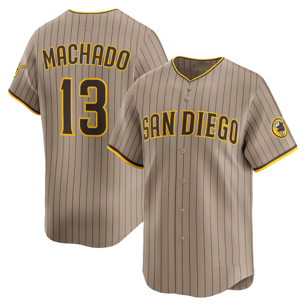 San Diego Padres #13 Manny Machado Khaki Jermy Alternate Limited Player Jersey