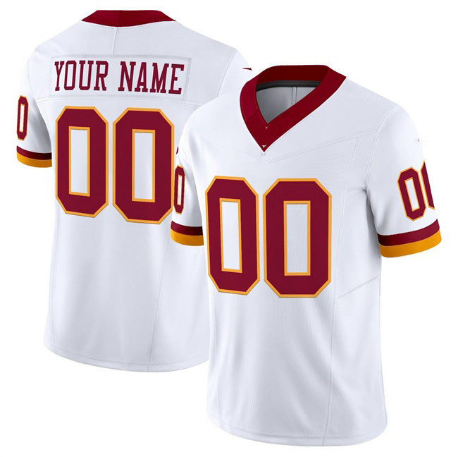 Custom W.Commanders Active Player White Jermy 2025 F.U.S.E. Throwback Vapor Limited Stitched Jersey