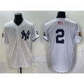 New York Yankees #2 Derek Jeter White Jermy Strip World Series Limited Stitched Jersey