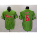 Philadelphia Phillies #5 Bryson Stott Green Jermy With Patch Stitched Cool Base Jersey