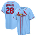 St. Louis Cardinals #28 Nolan Arenado Light Blue Jermy Alternate Official Replica Player Jersey