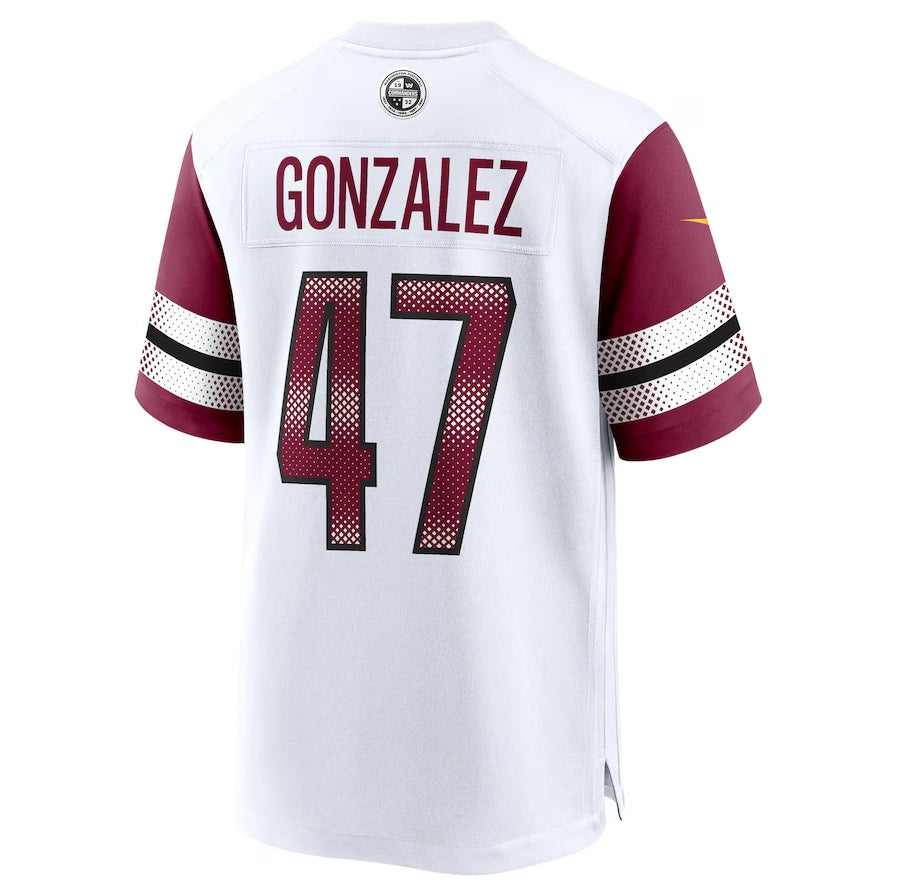 W.Commanders #47 Zane Gonzalez White Jermy Game Jersey