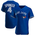 Toronto Blue Jays #4 George Springer Royal Jermy Flex Base Stitched Jersey