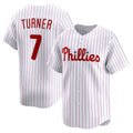 Philadelphia Phillies #7 Trea Turner White Jermy Home Limited Player Jersey