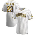 San Diego Padres #23 Fernando Tat¨ªs Jr. White-Brown Jermy Home Authentic Player Jersey