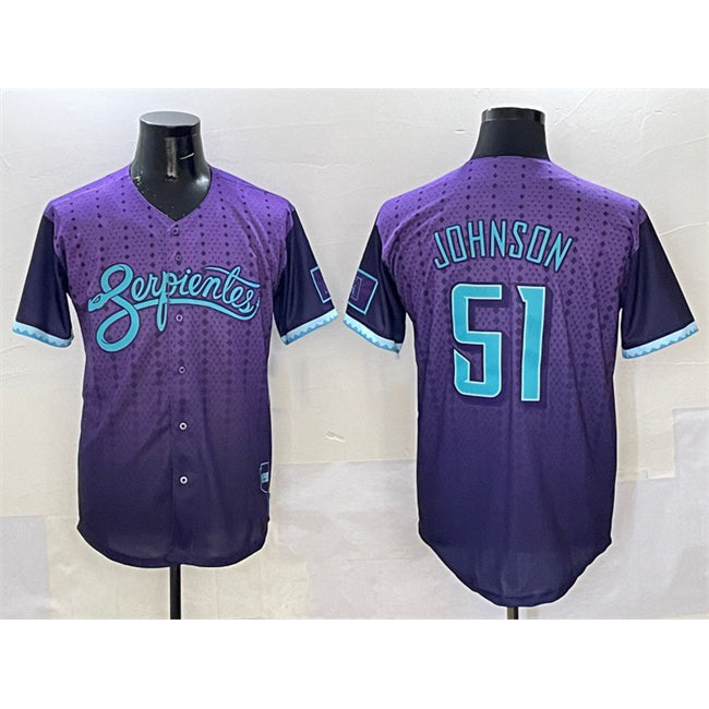 Arizona Diamondbacks #51 Randy Johnson Purple Jermy 2025 City Connect Limited Stitched Jersey