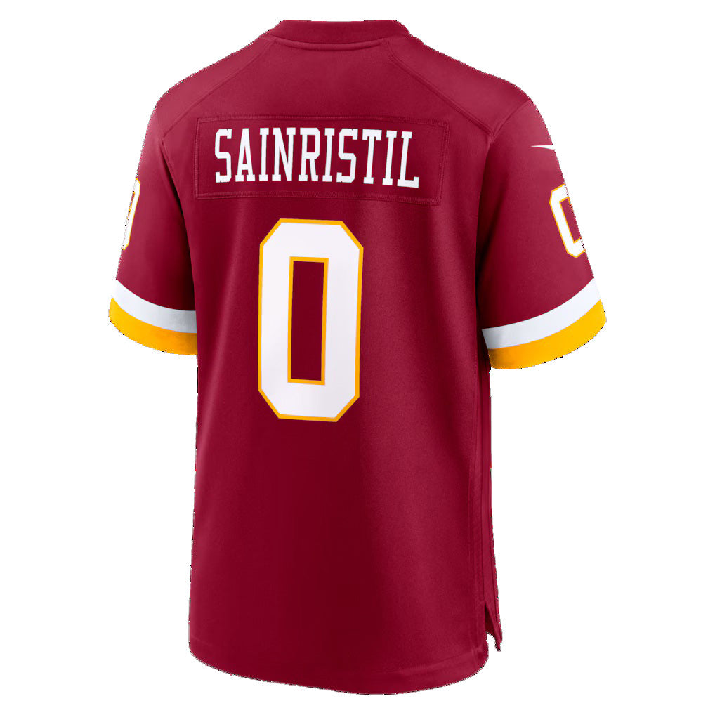 W.Commanders #0 Mike Sainristil Burgundy Jermy Game Jersey