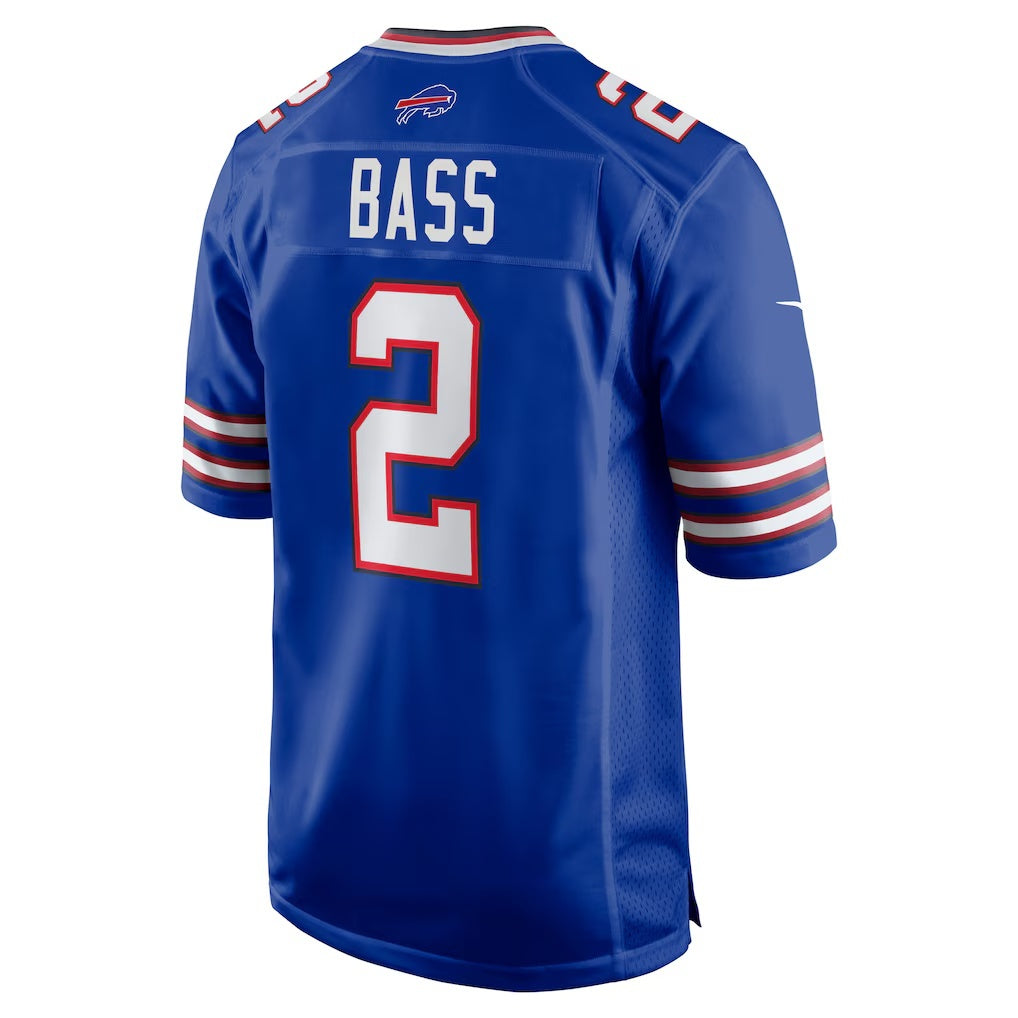 B.Bills #2 Tyler Bass Royal Jermy Game Player Jersey