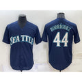 Seattle Mariners #44 Julio Rodriguez Navy Blue Jermy Stitched Cool Base Jersey