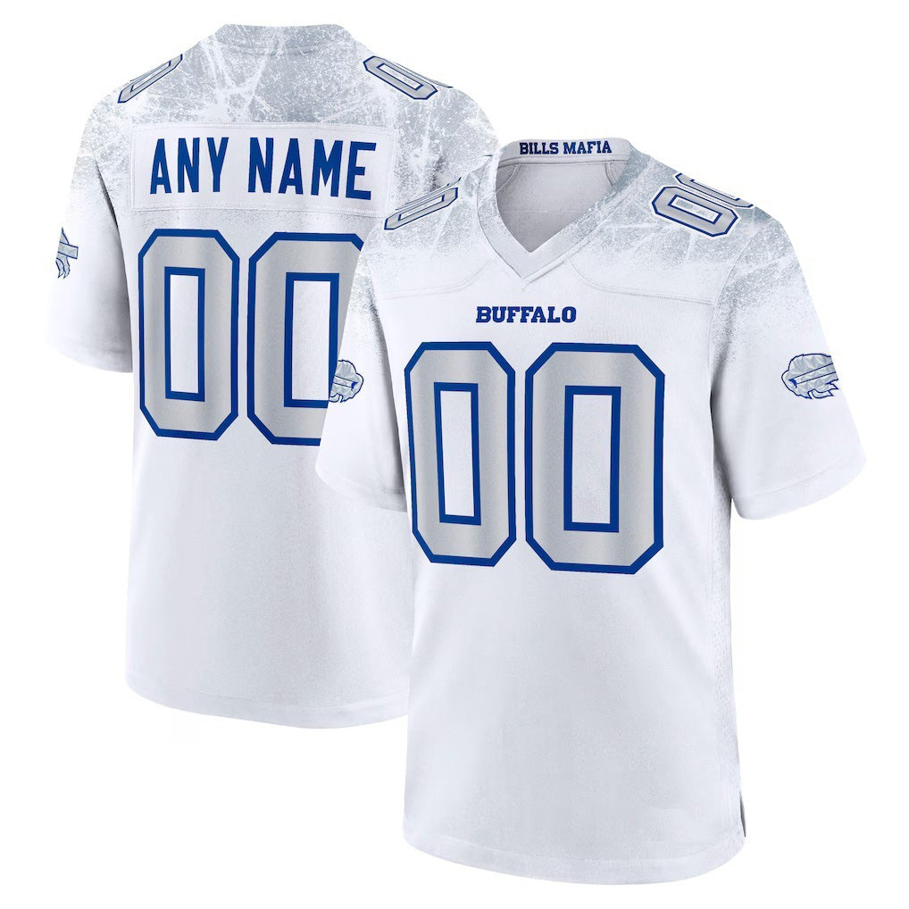 Custom B.Bills White Jermy 2025 Rivalries Collection Game Jersey