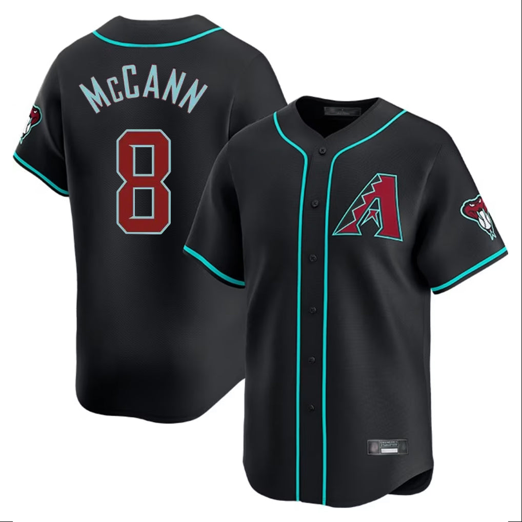 Arizona Diamondbacks #8 James McCann Player Black Jermy Limited Home Game Stitched Jerseys