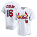 St. Louis Cardinals #16 Nolan Gorman White Jermy Home Limited Player Jersey