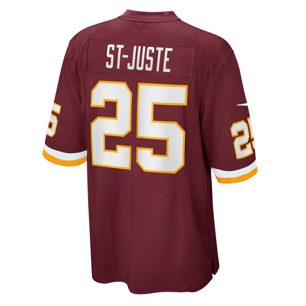 W.Football Team #25 Benjamin St-Juste Burgundy Jermy Game Jersey