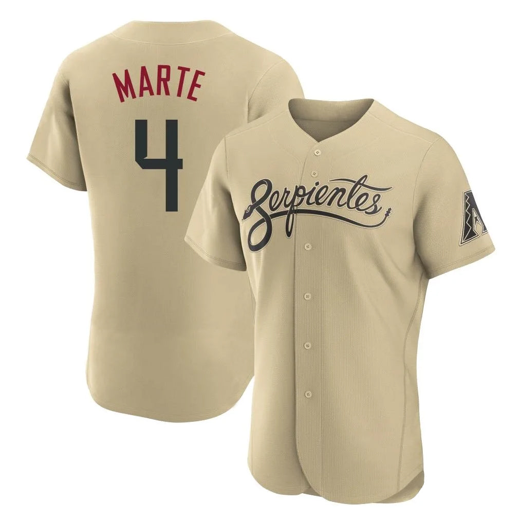 Arizona Diamondbacks #4 Ketel Marte Player Tan Jermy City Connect Limited Elite Home Game Stitched Jerseys