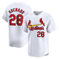 St. Louis Cardinals #28 Nolan Arenado White Jermy Home Limited Player Jersey