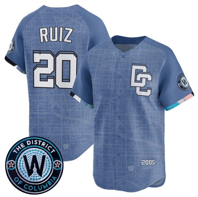 Washington Nationals #20 Keibert Ruiz Blue Jermy 2025 City Connect Limited Stitched Jersey