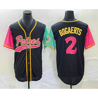 San Diego Padres #2 Xander Bogaerts Black Jermy NEW 2023 City Connect Cool Base Stitched Jersey 2