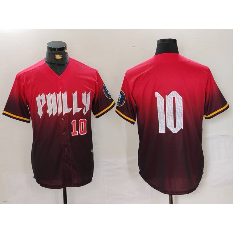 Philadelphia Phillies #10 JT Realmuto Red Jermy 2024 City Connect Limited Stitched Jerseys