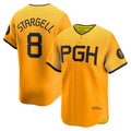 Pittsburgh Pirates #8 Willie Stargell Gold Jermy City Connect Limited Player Jersey
