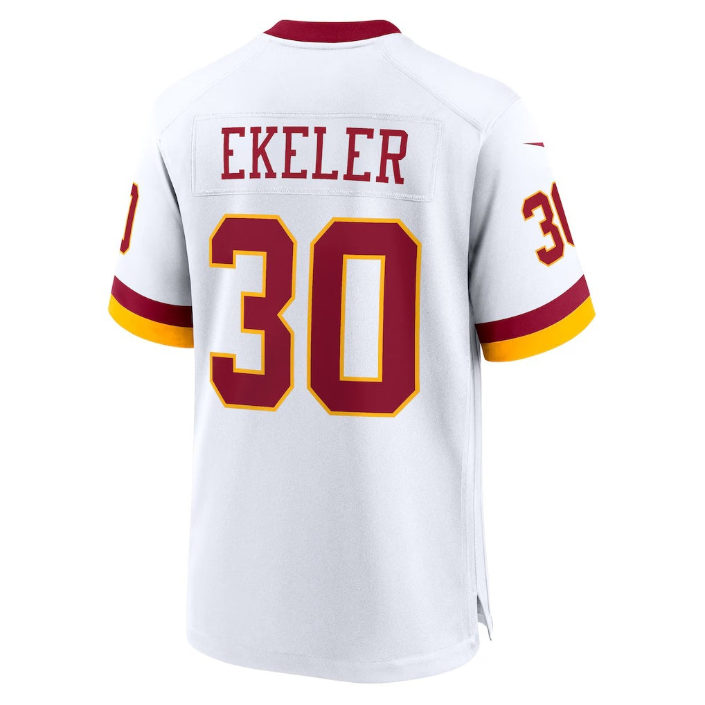 W.Commanders #30 Austin Ekeler White Jermy Game Jersey