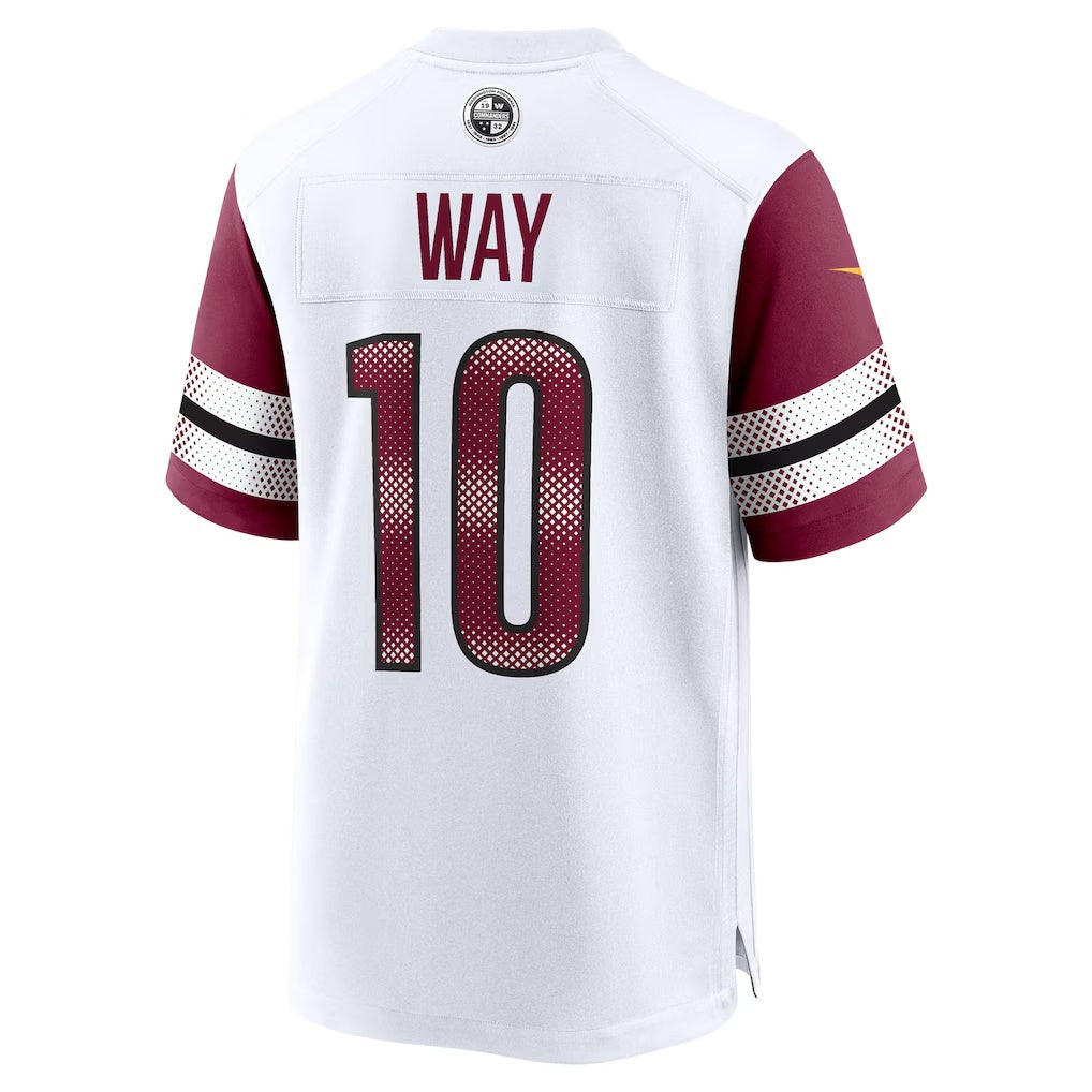 W.Commanders #10 Tress Way White Jermy Game Jersey