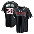 Arizona Diamondbacks #28 Nolan Arenado Player Black Jermy Home Game Stitched Jerseys