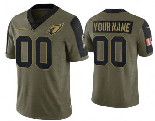 Custom A.Cardinals Olive Jermy ACTIVE PLAYER 2021 Salute To Service Limited Stitched Jersey