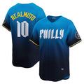 Philadelphia Phillies #10 J.T. Realmuto Navy Jermy City Connect Limited Jersey