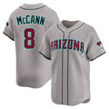 Arizona Diamondbacks #8 James McCann Player Gray Jermy Road Limited Home Game Stitched Jerseys