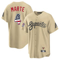 Arizona Diamondbacks #4 Ketel Marte Player Tan Jermy USA 250 Fourth of July Home Game Stitched Jerseys