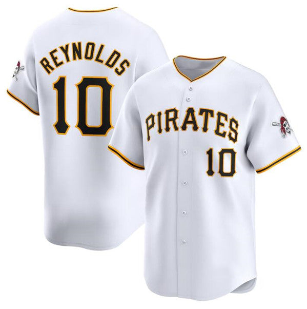 Pittsburgh Pirates #10 Bryan Reynolds White Jermy Home Limited Stitched Jersey