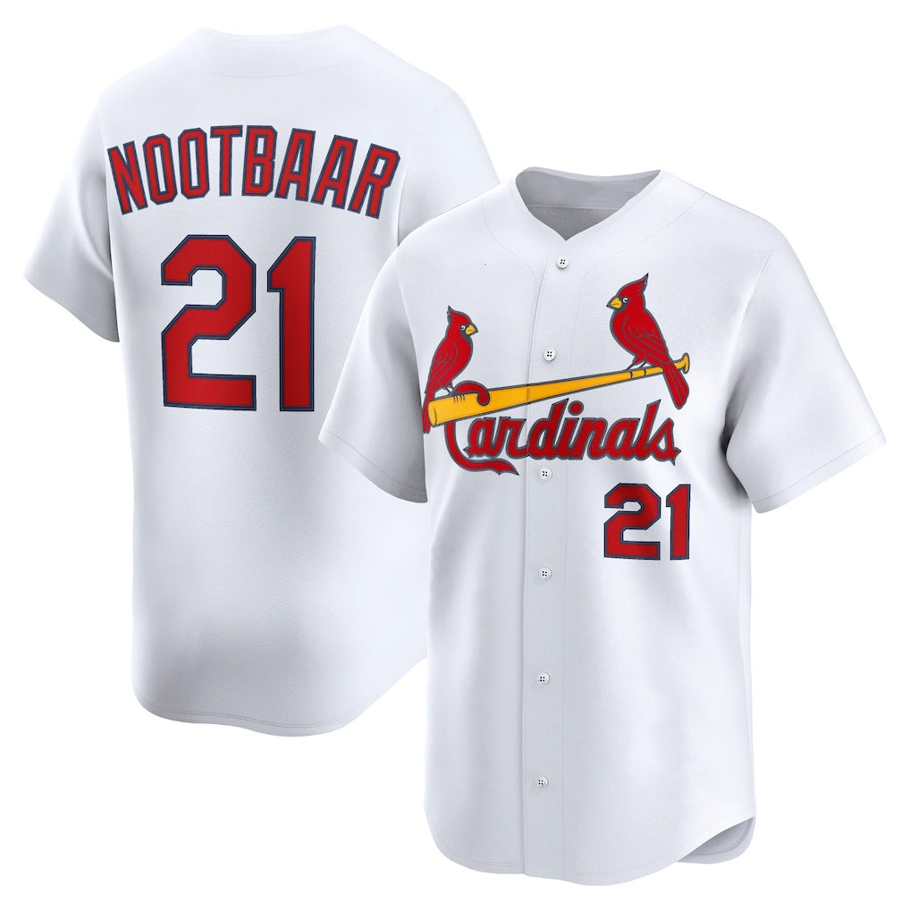 St. Louis Cardinals #21 Lars Nootbaar White Jermy Home Limited Player Jersey