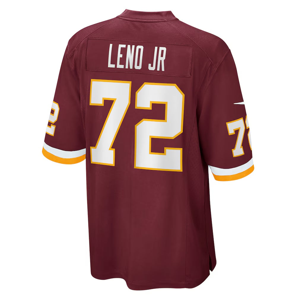 W.Football Team #72 Charles Leno Jr. Burgundy Jermy Game Jersey