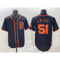 San Francisco Giants #51 Jung Hoo Lee Black Jermy With SF Stitched Cool Base Jersey