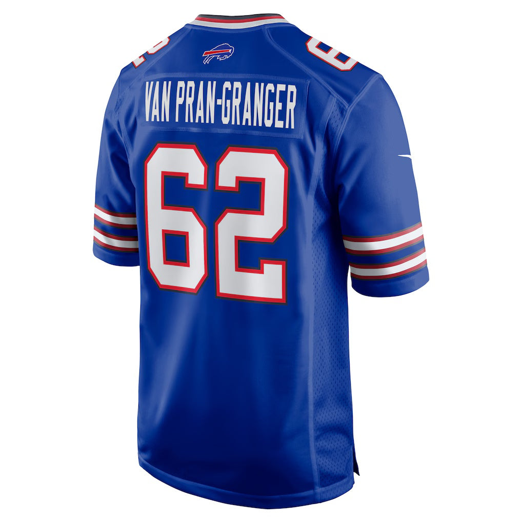 B.Bills #62 Sedrick Van Pran-Granger Royal Jermy Game Jersey