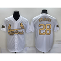 St. Louis Cardinals #28 Nolan Arenado White Jermy 2022 All Star Stitched Cool Base Jersey