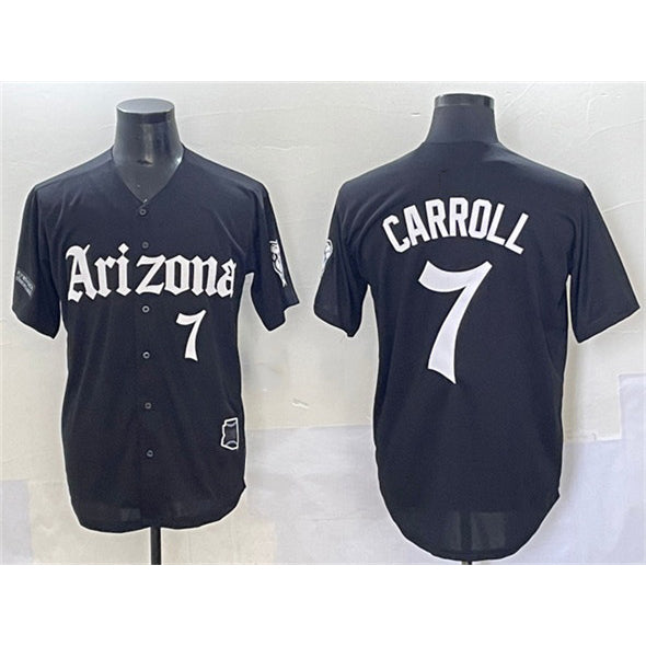 Arizona Diamondbacks #7 Corbin Carroll Black Jermy 'Gothic Desert Fang Edition' Vapor Limited Stitched Jersey