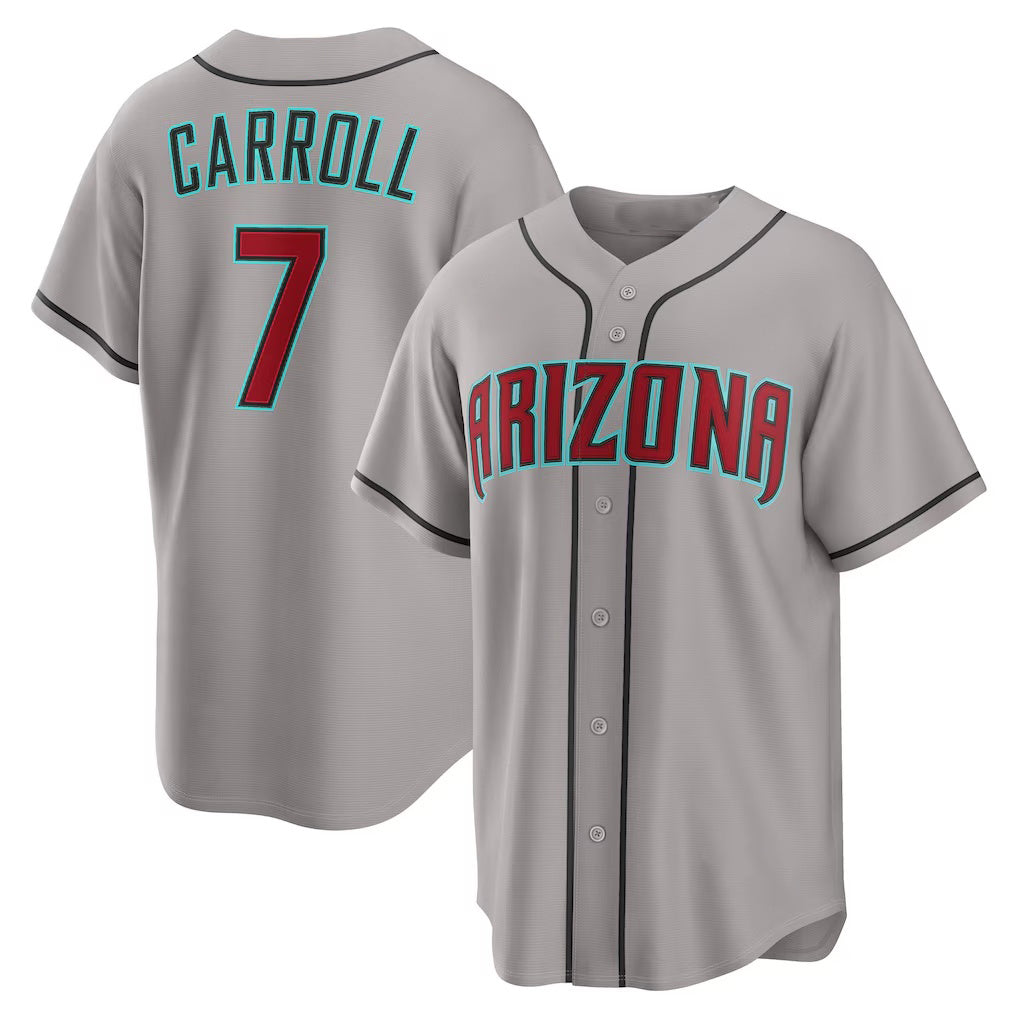 Arizona Diamondbacks #7 Corbin Carroll Gray Jermy Road Replica Jersey