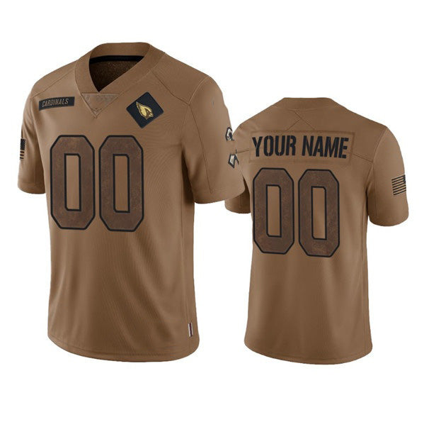 Custom A.Cardinals Active Player 2023 Brown Jermy Salute To Service Limited Stitched Jersey