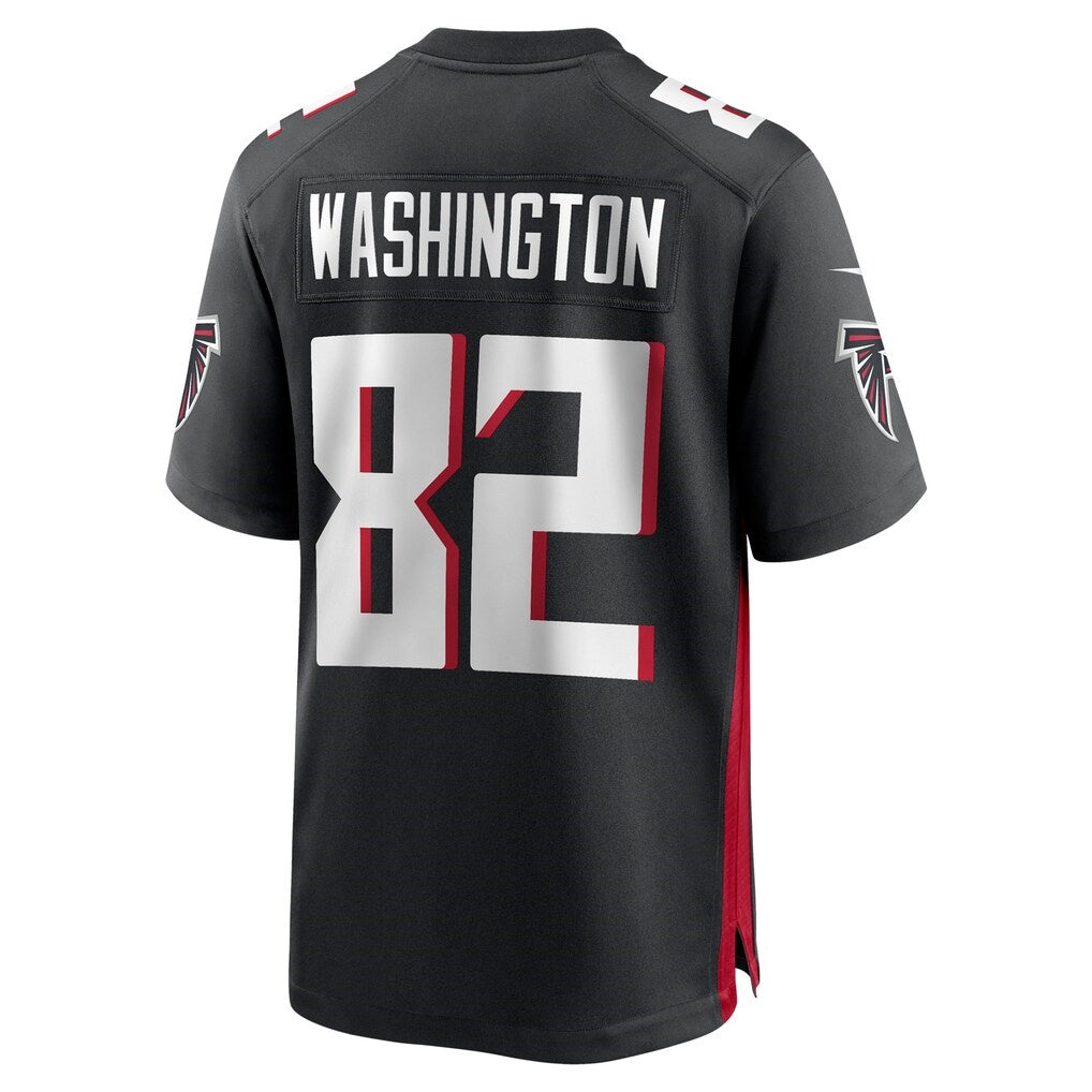 A.Falcons #82 Casey Washington Black Jermy Team Game Jersey