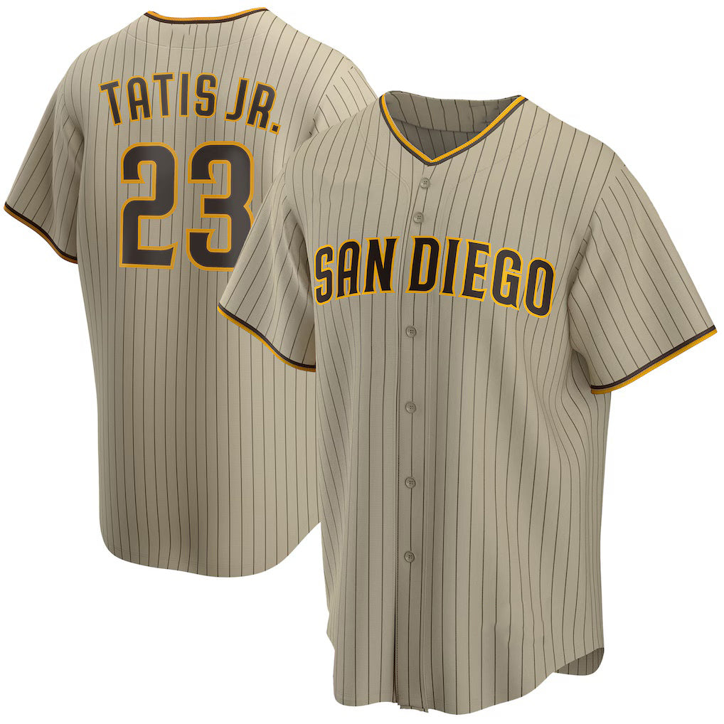 San Diego Padres #23 Fernando Tatis Jr. Tan Jermy Alternate Replica Player Jersey