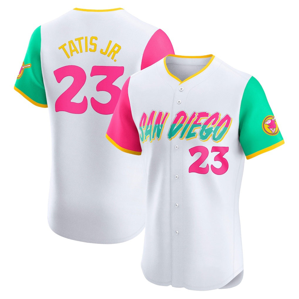San Diego Padres #23 Fernando Tatis Jr. White Jermy City Connect Elite Jersey