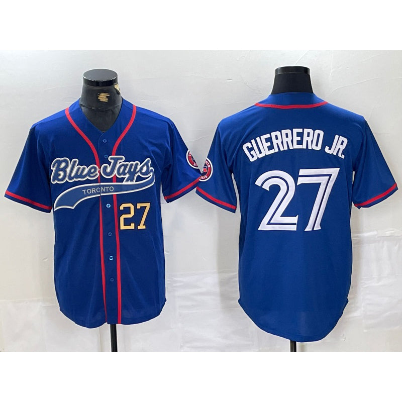 Toronto Blue Jays #27 Vladimir Guerrero Jr Blue Jermy Cool Base Stitched Jerseys