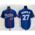 Toronto Blue Jays #27 Vladimir Guerrero Jr Blue Jermy Cool Base Stitched Jerseys