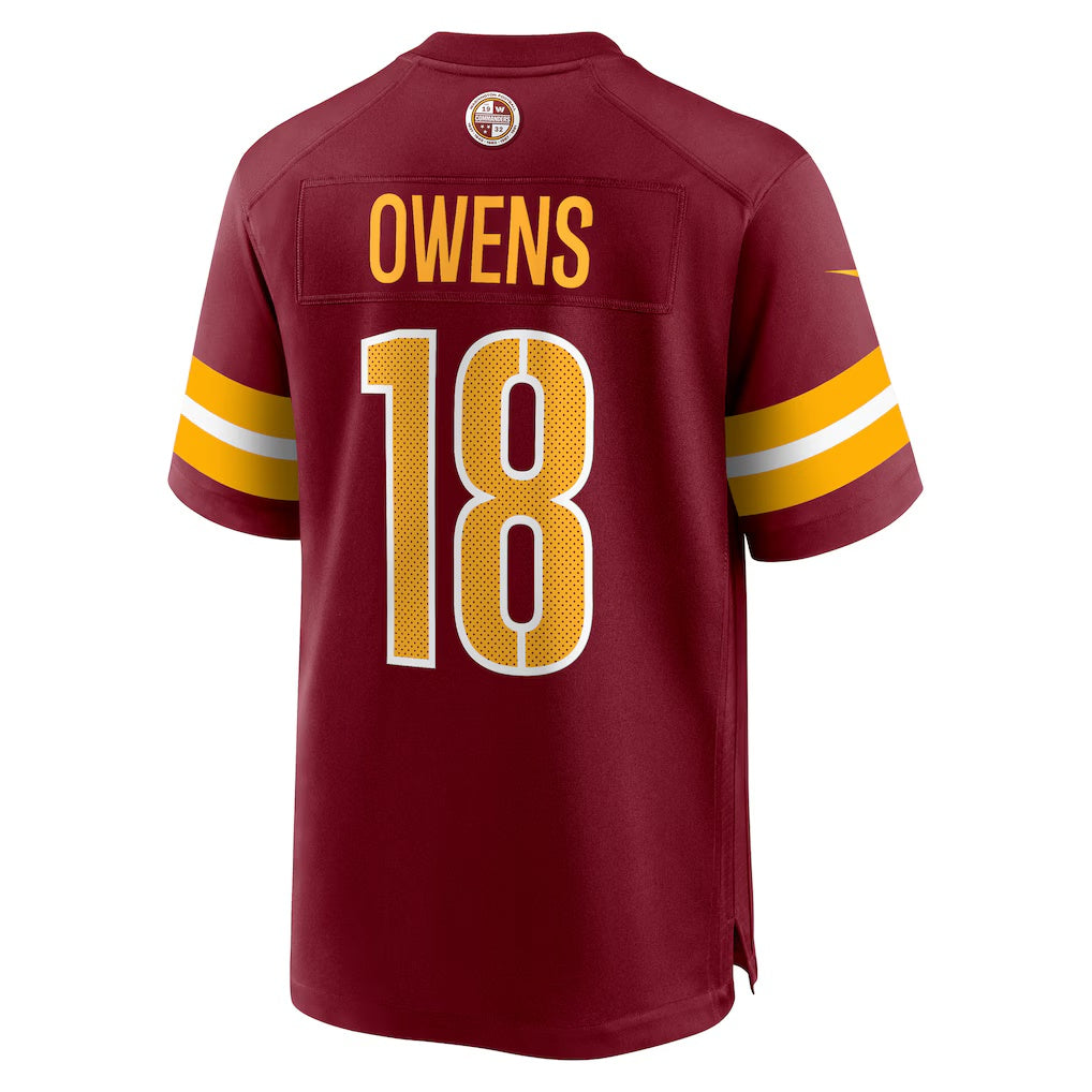 W.Commanders #18 Tyler Owens Burgundy Jermy Team Game Jersey
