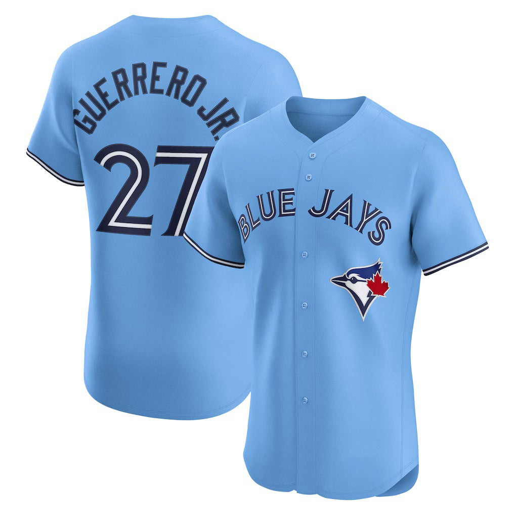 Toronto Blue Jays #27 Vladimir Guerrero Jr. Powder Blue Jermy Alternate 2 Elite Jersey