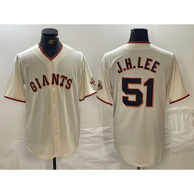 San Francisco Giants #51 Jung Hoo Lee Cream Jermy 2024 Home Limited Stitched Jersey